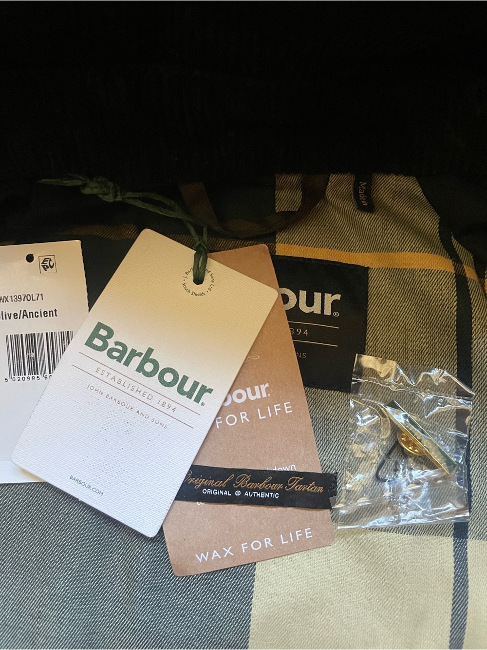 Barbour Reighton Spey US4/UK8 like new with tags - Picture 3 of 4